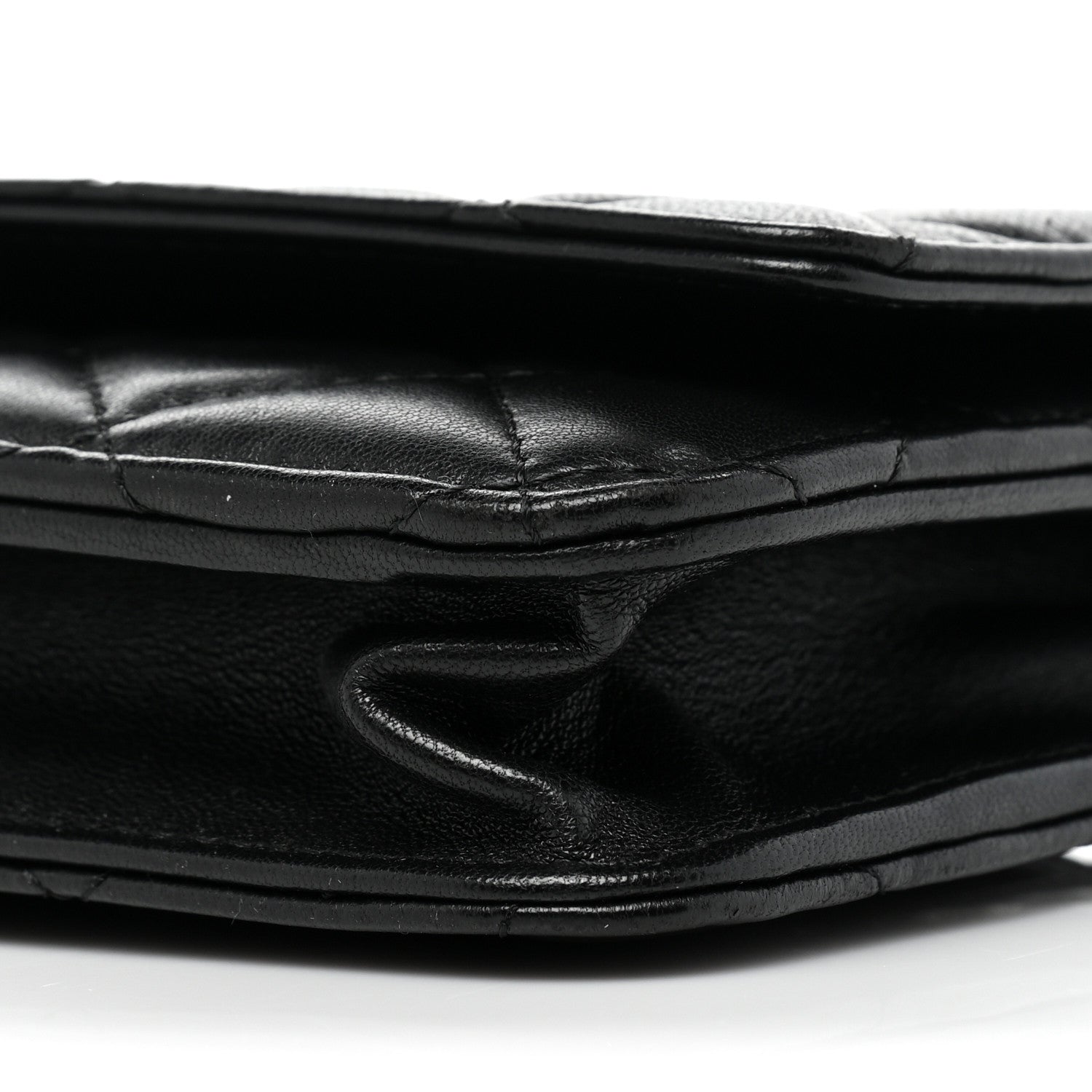 Chanel Lambskin Quilted Wallet On Chain WOC Black 9 of 10