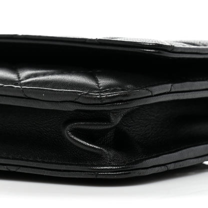 Chanel Lambskin Quilted Wallet On Chain WOC Black 9 of 10