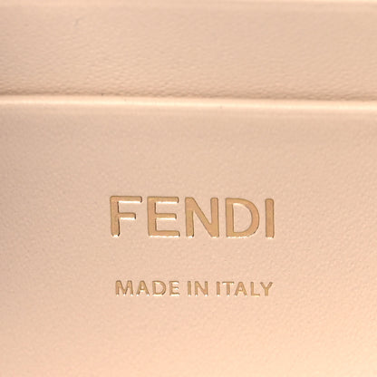 Fendi Canvas Vitello King Bi-Color Strap FF Embroidered Mini Baguette Poudre 6 of 9
