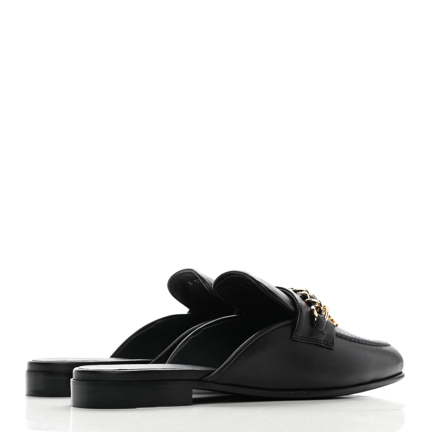 Chanel Lambskin Chain CC Mules 36.5 Black 4 of 8