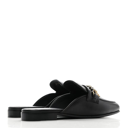 Chanel Lambskin Chain CC Mules 36.5 Black 4 of 8