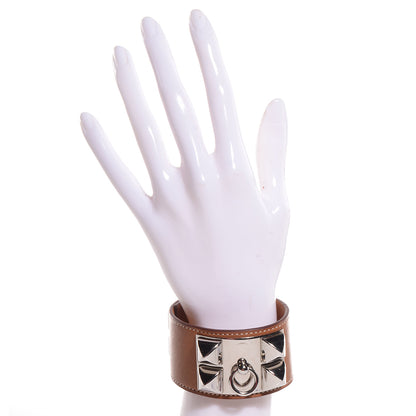 Hermes Barenia Collier De Chien CDC Bracelet L Fauve 2 of 6