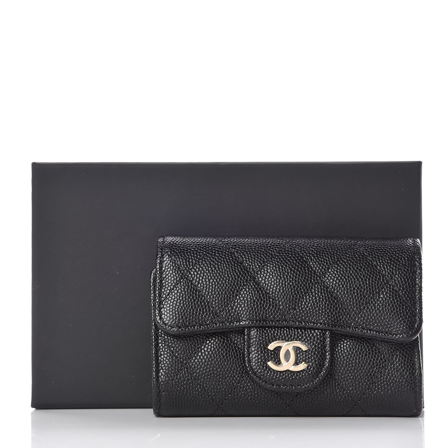 Chanel Caviar Quilted Classic 4 Key Holder Wallet Black 9 of 9