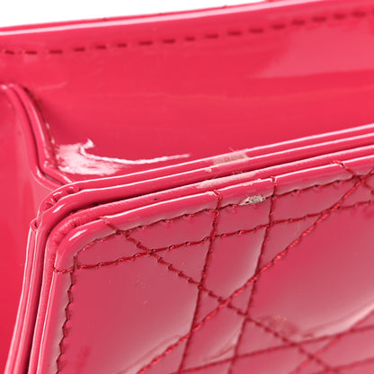 Christian Dior Patent Cannage Lady Dior Convertible Clutch Fuchsia 11 of 11