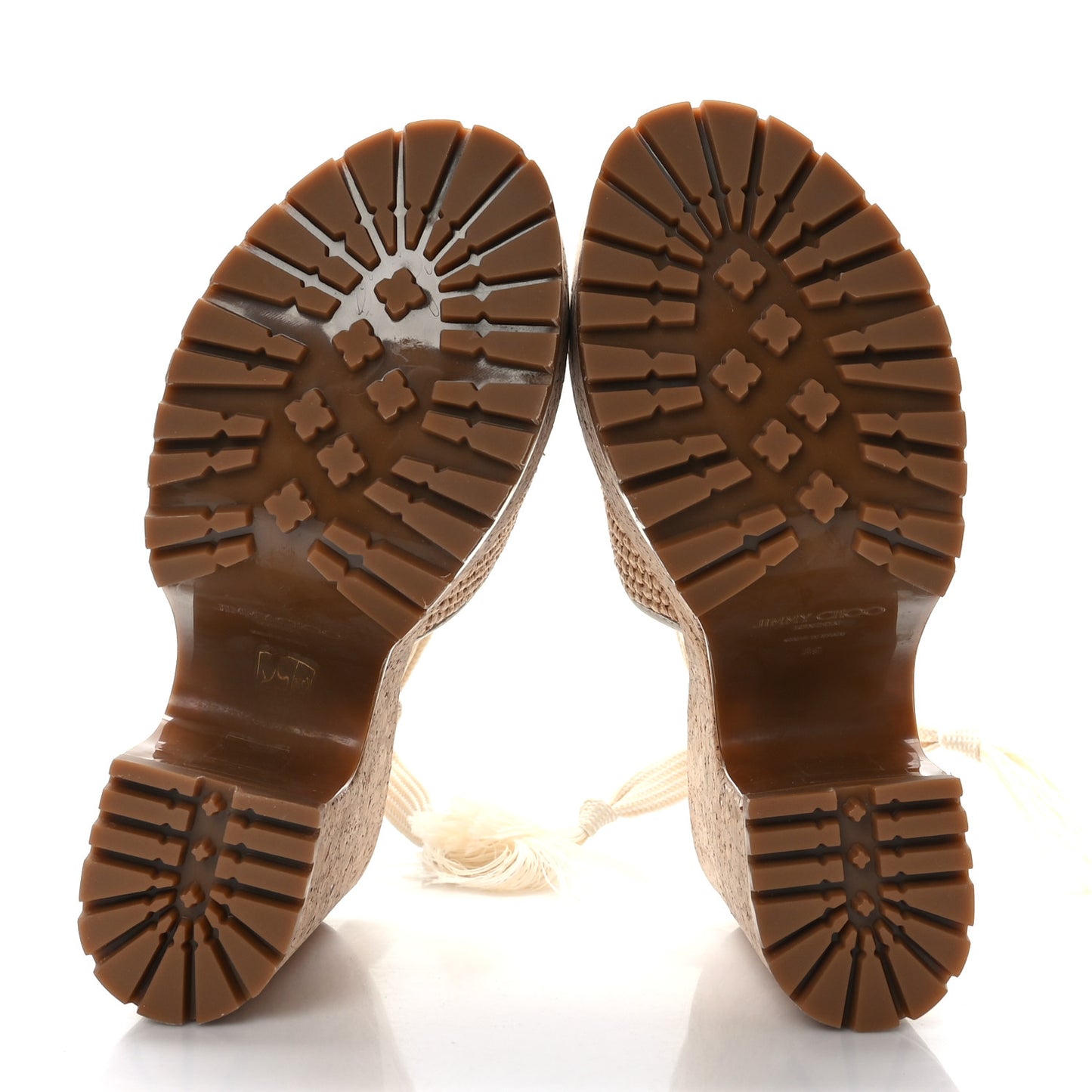 Raffia Embroidered Gal 130 Wedge Sandals 39 Natural Ecru