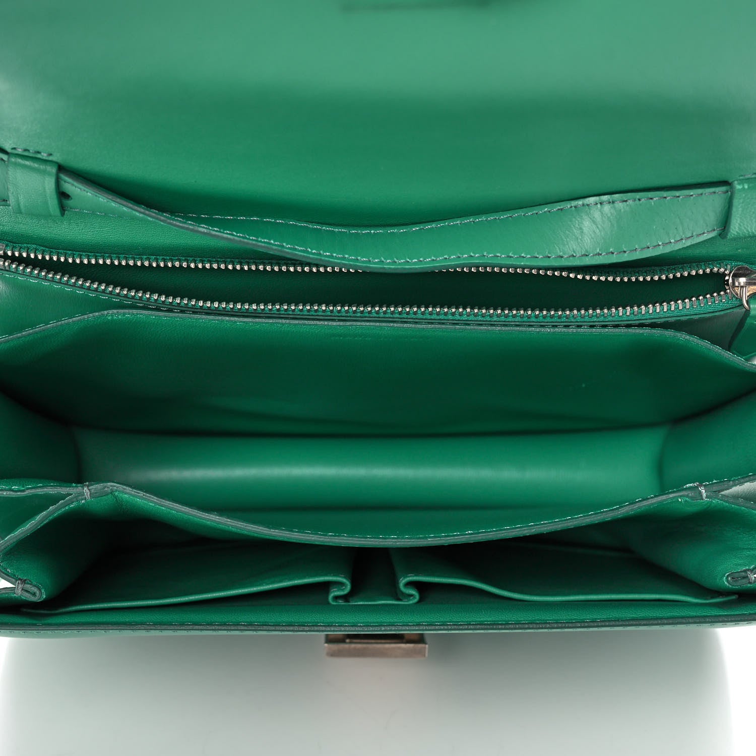 Celine Box Calfskin Classic Box Medium Flap Bag Pop Green 5 of 12