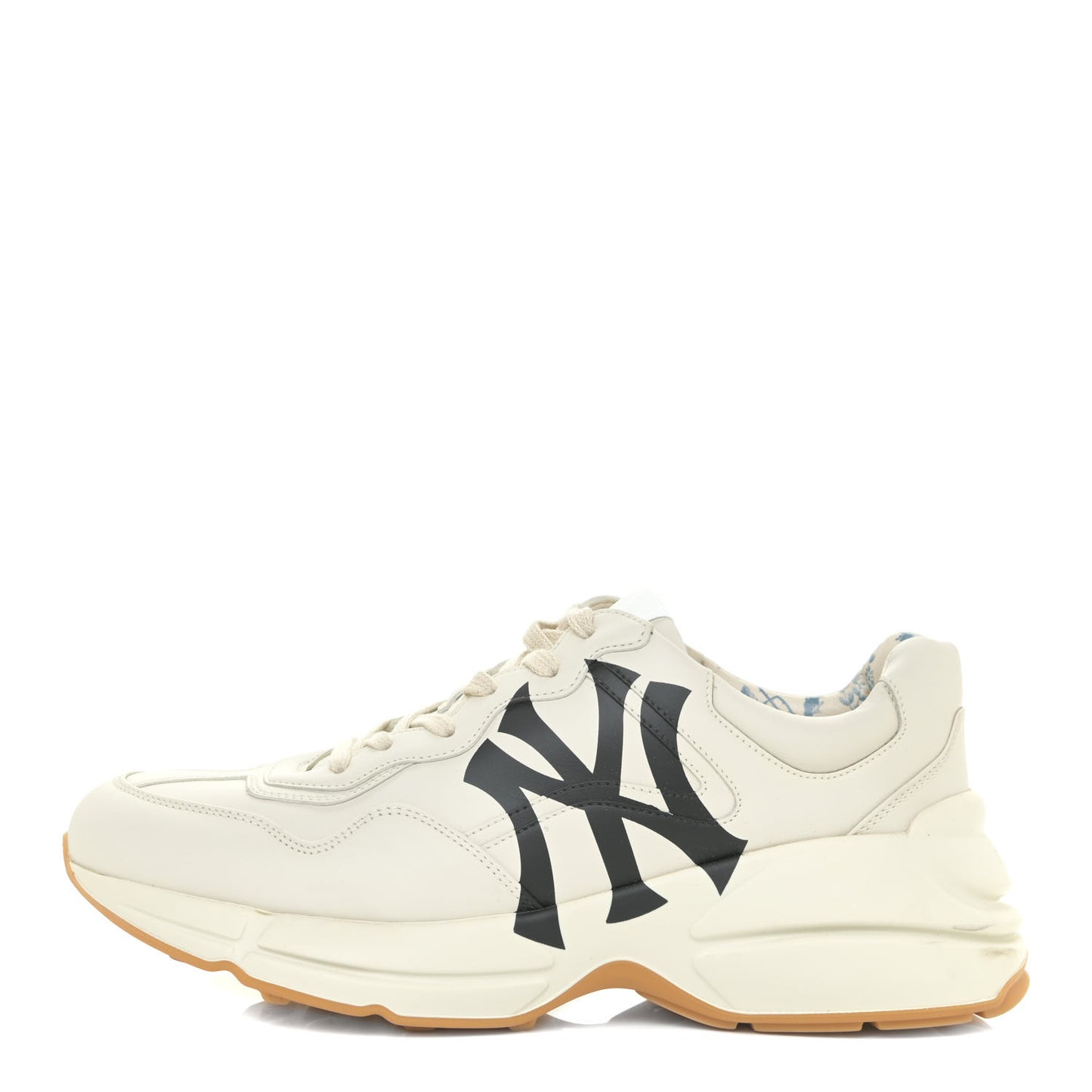 X MLB Calfskin NY Yankees Mens Rhyton Sneakers 8 Mystic White