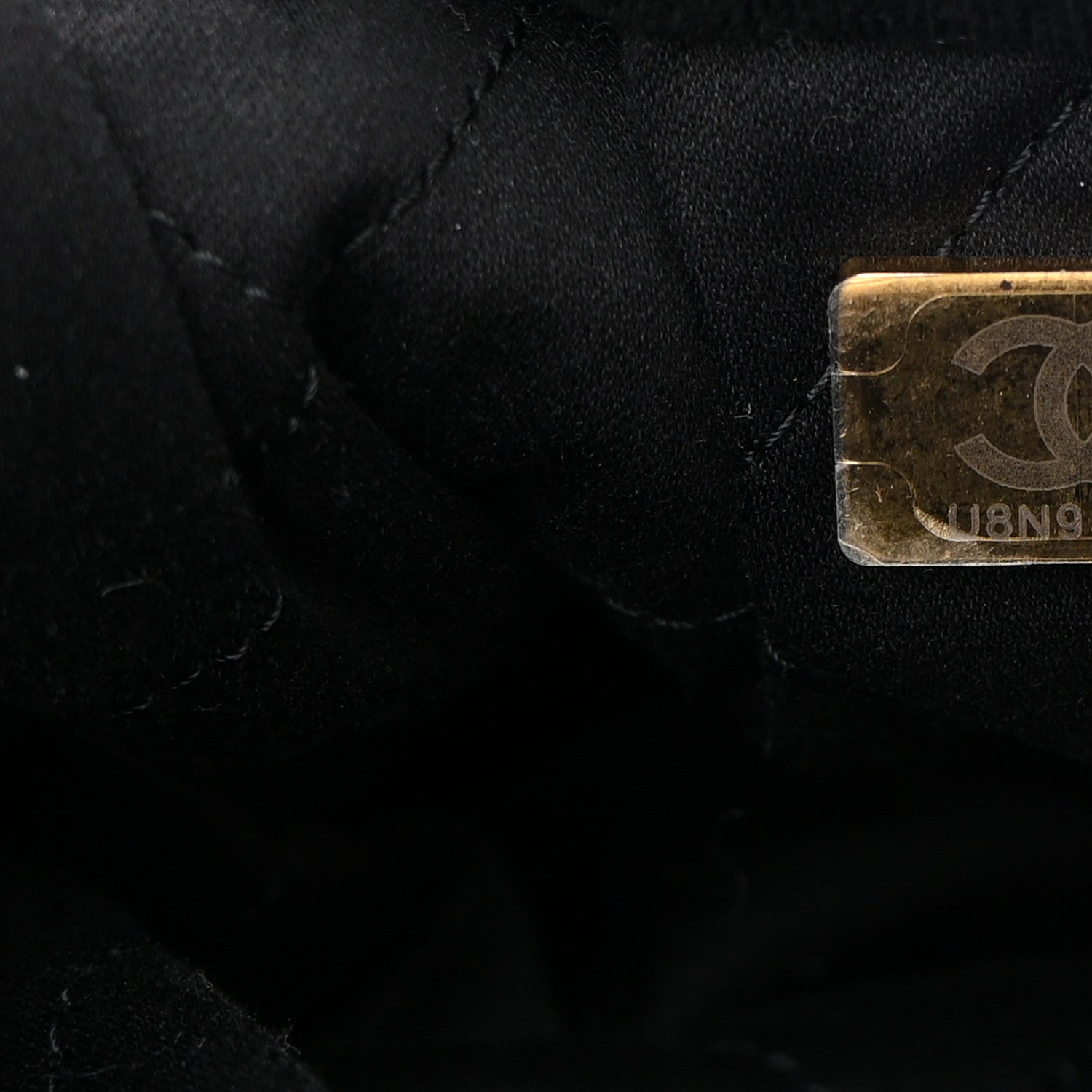 Chanel Velvet Sequin Quilted Small Chanel 22 Black 8 of 12