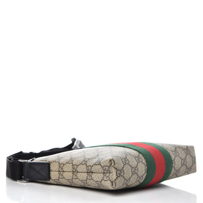 Gucci GG Supreme Monogram Web Messenger Bag Black 4 of 12