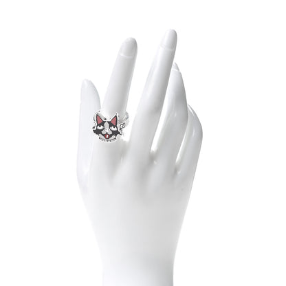Gucci Sterling Silver Enamel Bosco Ring 58 8.25 2 of 6