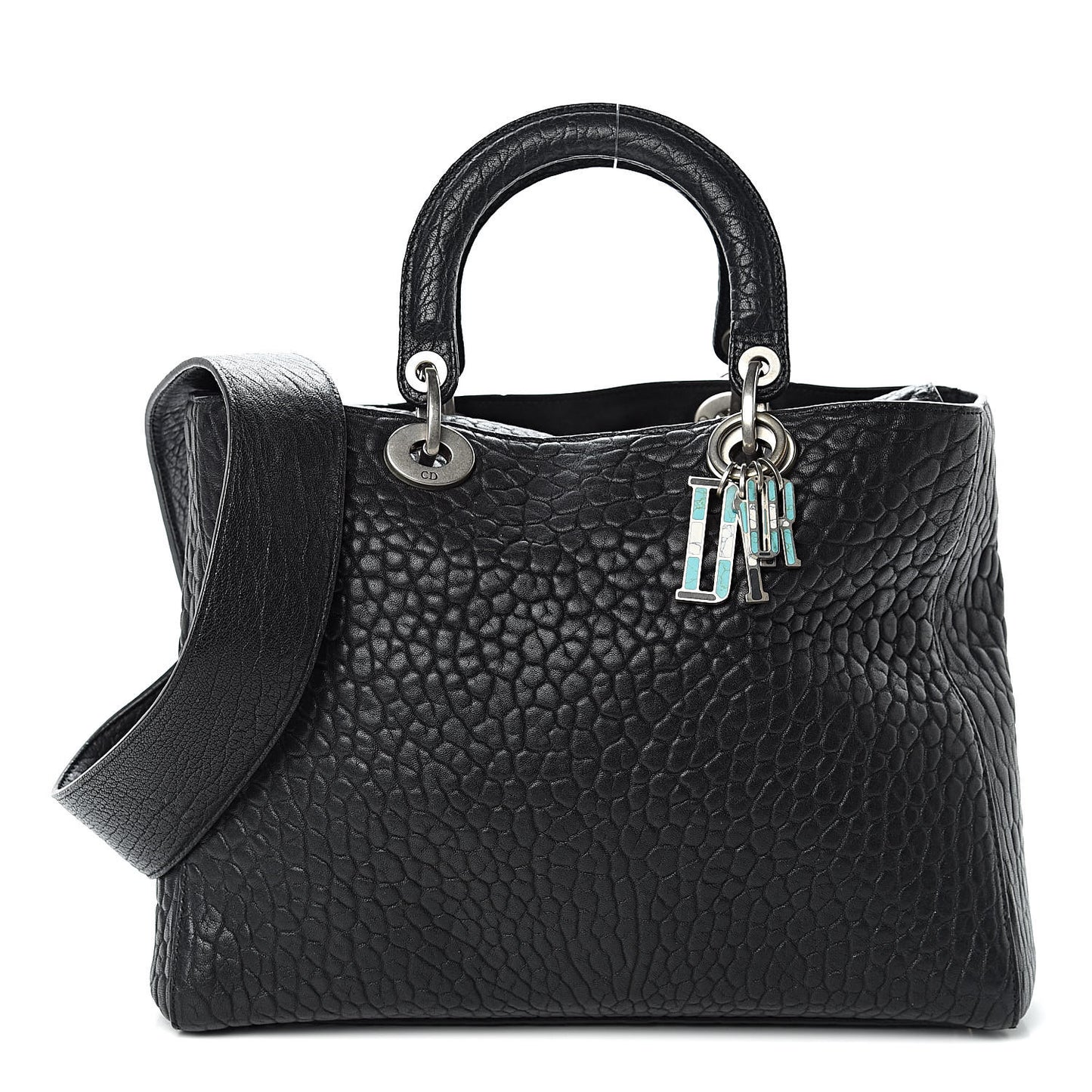 Canyon Grained Lambskin Large Lady Dior Black