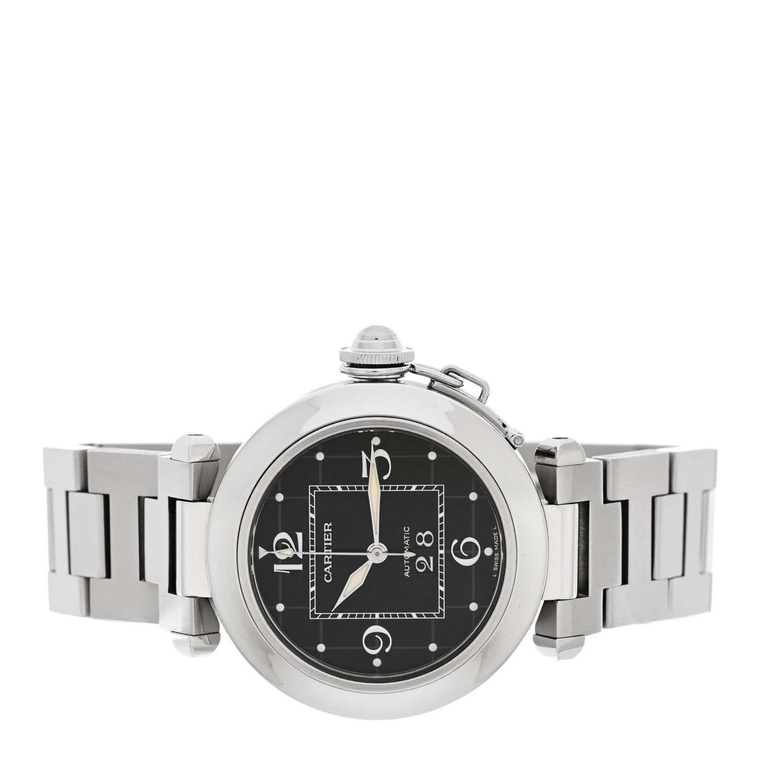 Cartier Stainless Steel 35mm Pasha C Big Date Automatic Watch Black 2 of 4