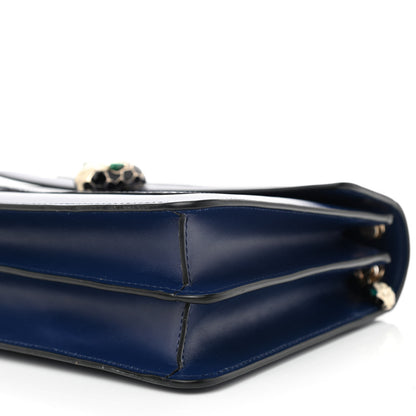Bulgari Calfskin Serpenti Forever Shoulder Bag Blue 8 of 9