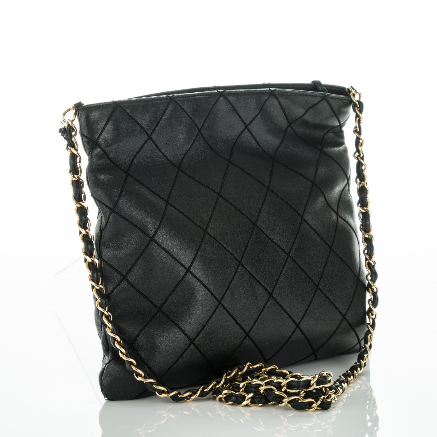 Chanel Lambskin Stitched Tassel Crossbody Black 3 of 11