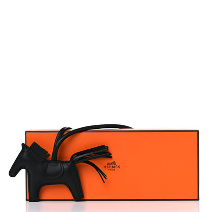 Hermes Milo Lambskin Grigri Rodeo Horse Bag Charm PM So Black 4 of 4