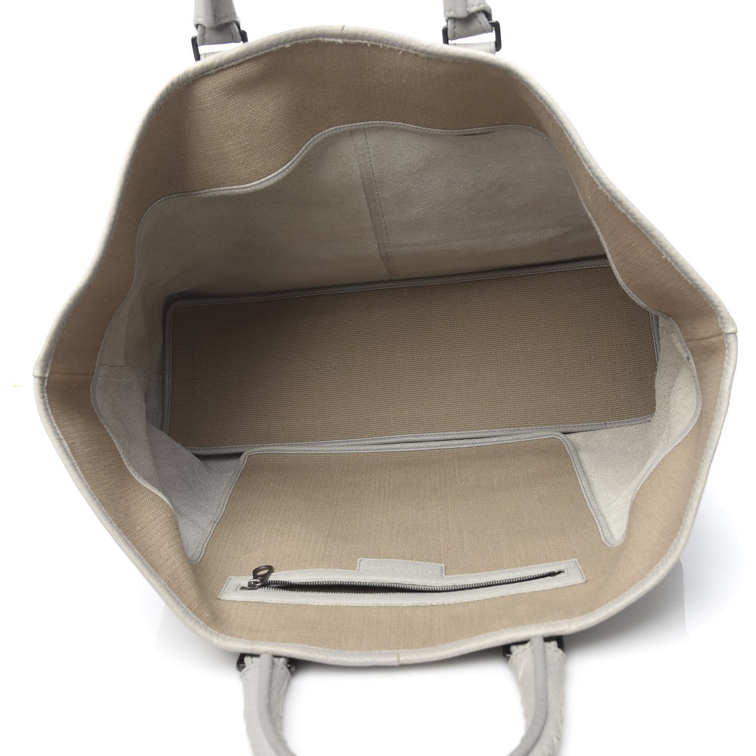 Bottega Veneta Cervo Deerskin Shopping Tote Light Grey 5 of 11
