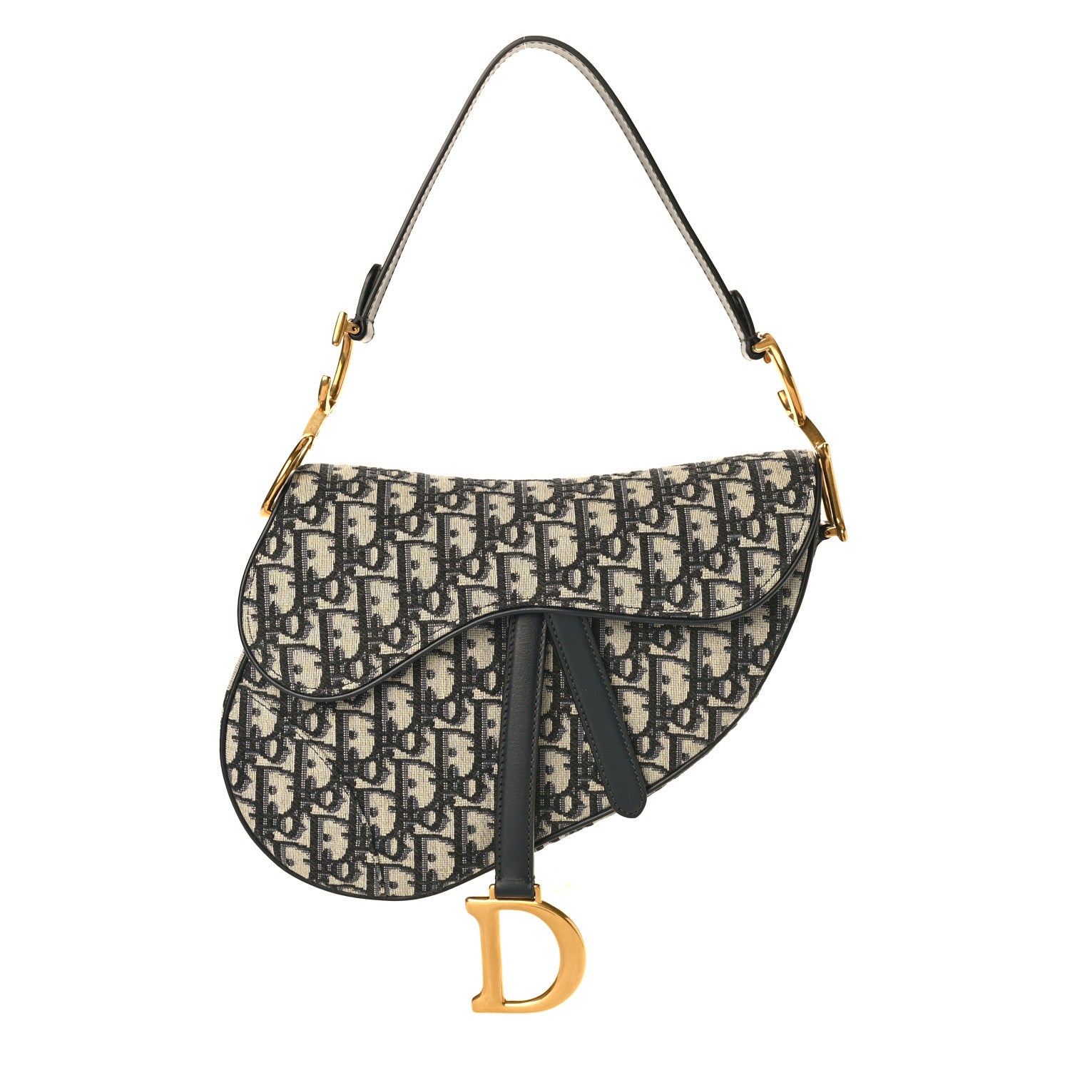 Christian Dior Oblique Saddle Bag Blue 1 of 7