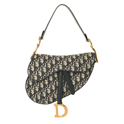 Christian Dior Oblique Saddle Bag Blue 1 of 7