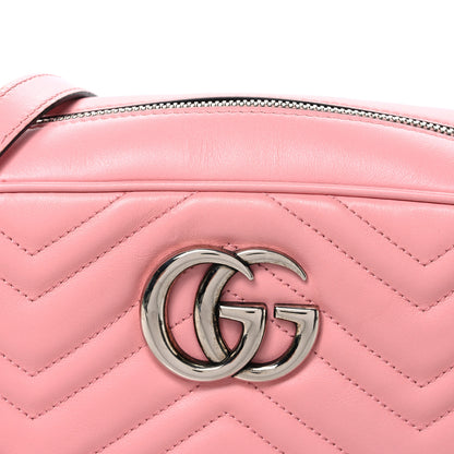 Gucci Calfskin Matelasse Small GG Marmont Chain Shoulder Bag Wild Rose 8 of 11