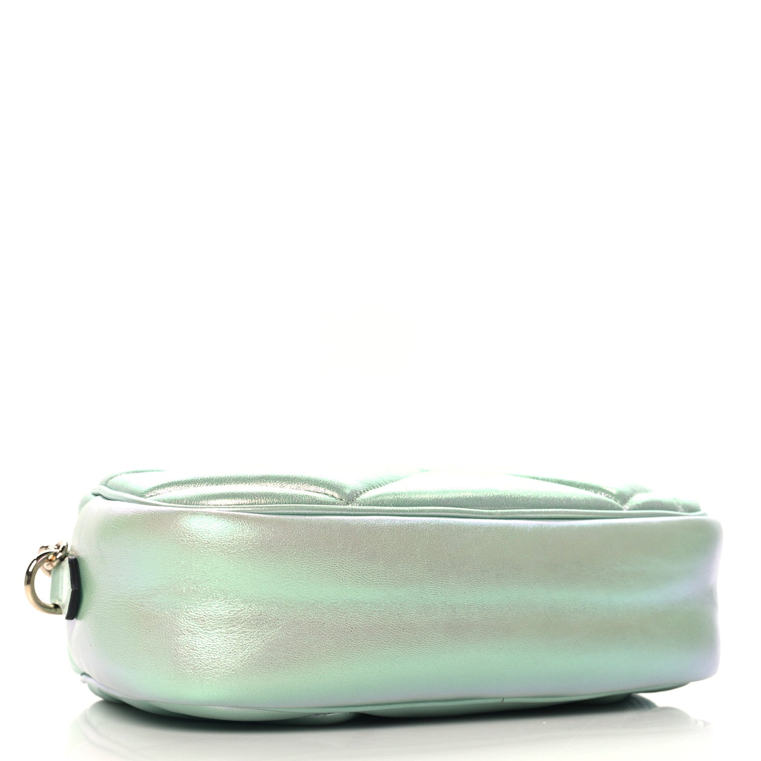 Gucci Iridescent Nappa Chevron Matelasse Small GG Marmont Chain Shoulder Bag Iridescent Salvy Green 4 of 10