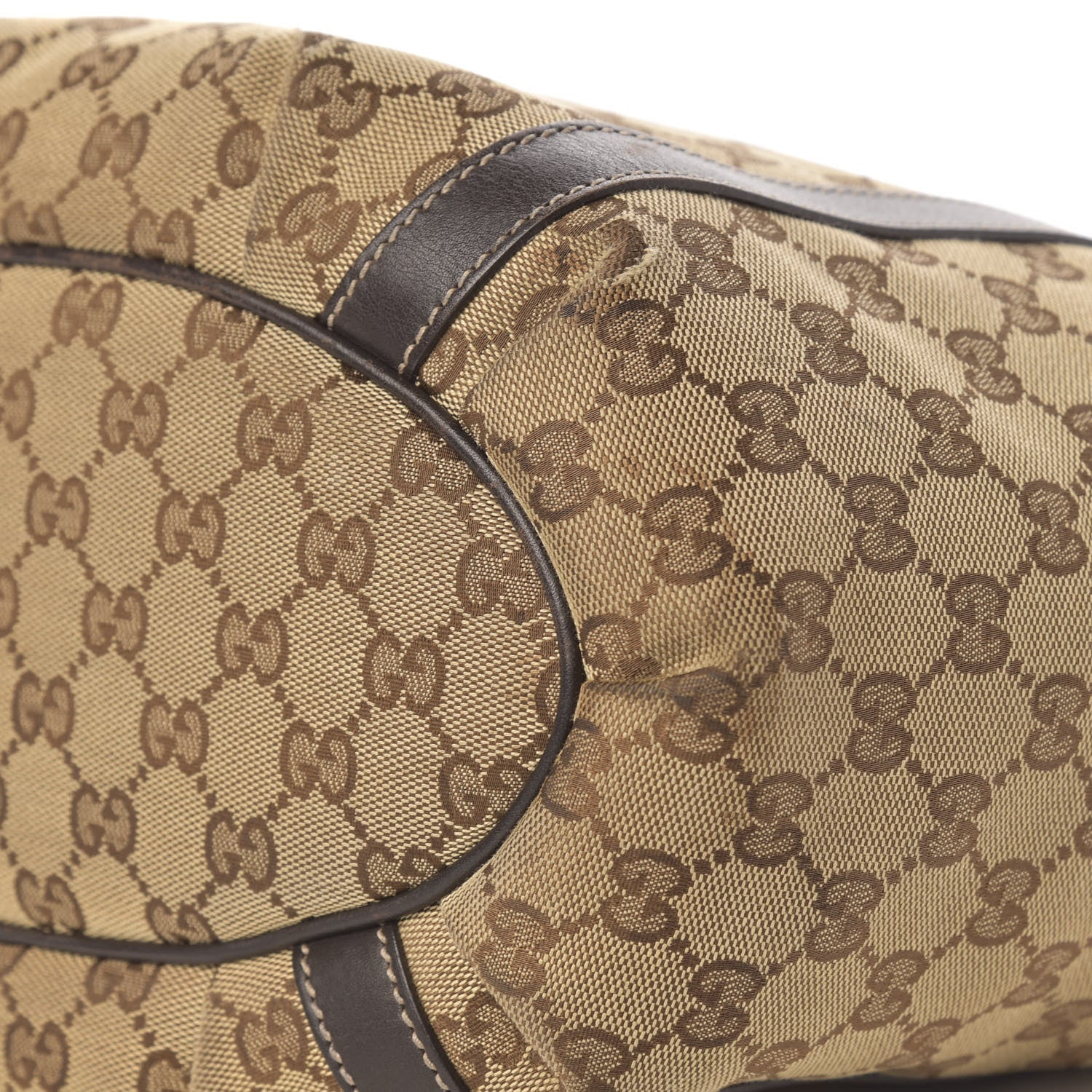 Gucci Monogram Medium D Gold Hobo Dark Brown 6 of 9