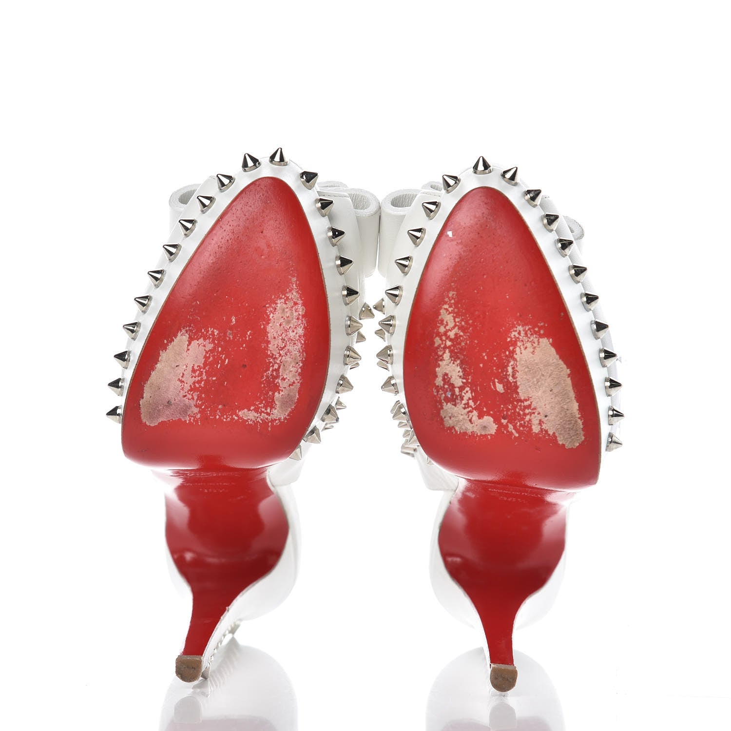 Christian Louboutin Calfskin Lady Clou Spikes VIP 150 Pumps 36.5 White 5 of 13