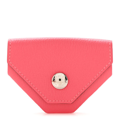 Hermes Chevre Mysore Verso Le 24 Coin Purse Rose Lipstick Orange 1 of 8