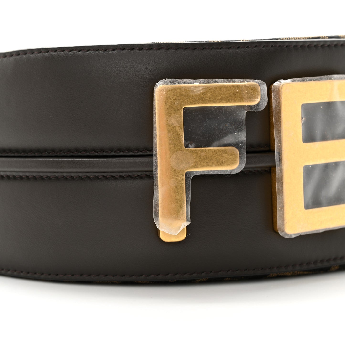 Fabric Jacquard Vitello Grace FF 1974 Small Fendigraphy Hobo Bag Tobacco Moro Ebano