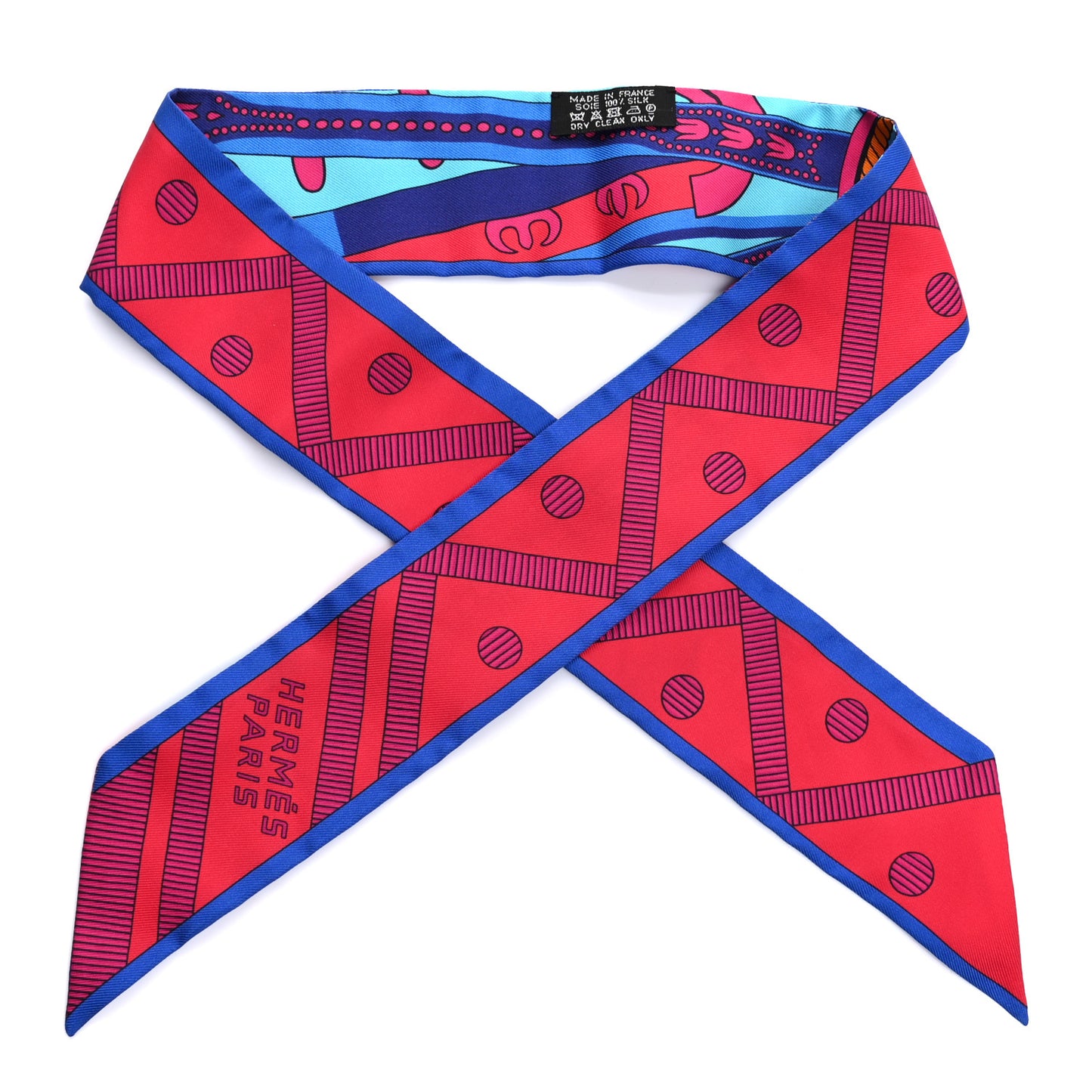 Silk Balade En Berline Twilly Rouge Fuchsia Turquoise