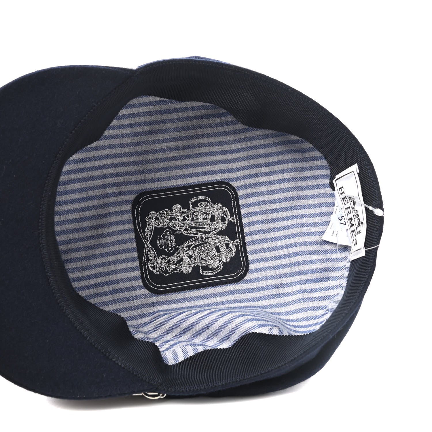 Hermes Cashmere Womens Belle-Ile Cap 57 Navy 6 of 8