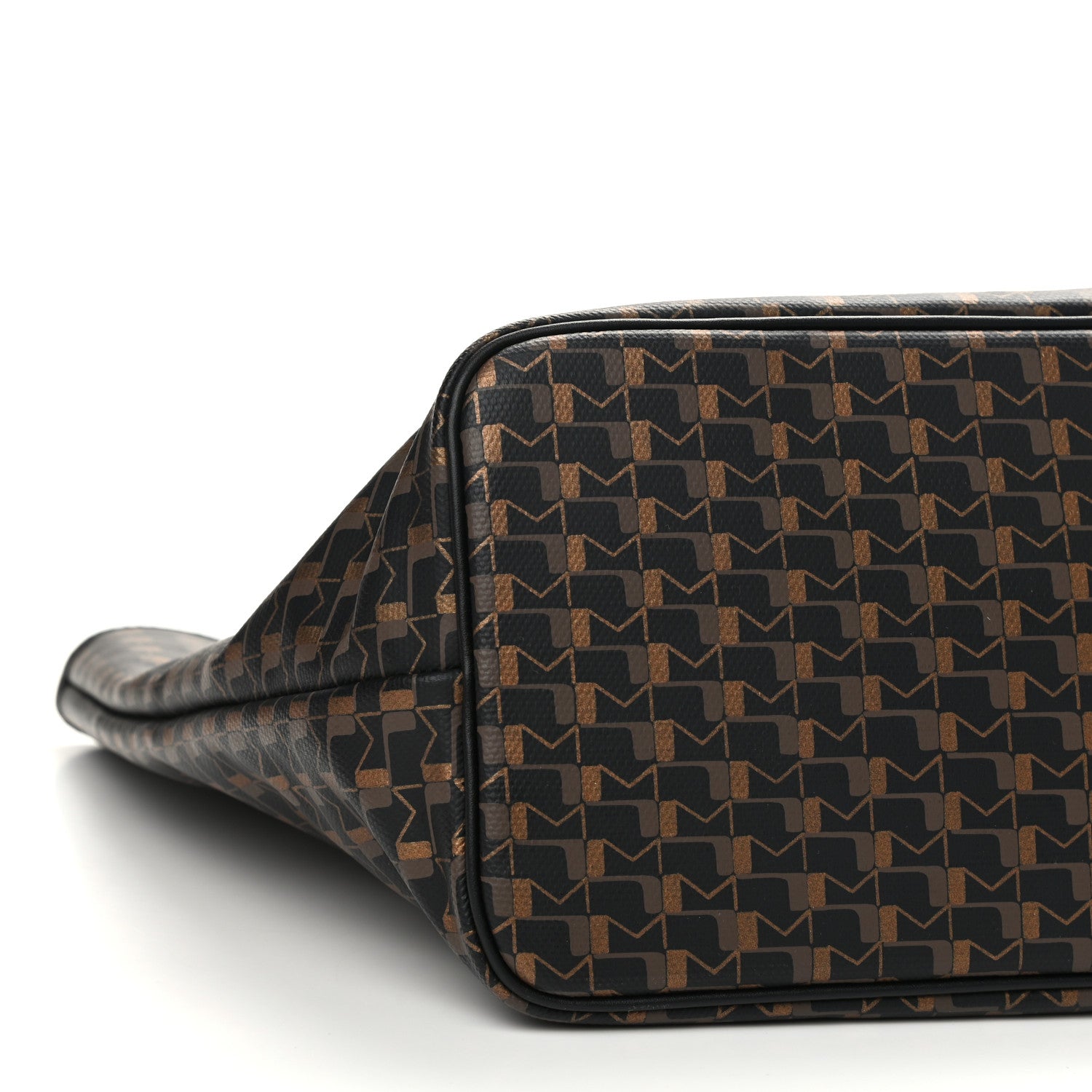 Moynat Grained Calfskin Canvas 1920 Oh! Tote Ruban GM Carbon Bronze 8 of 12