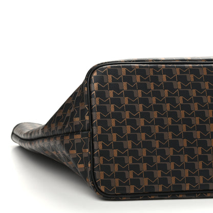 Moynat Grained Calfskin Canvas 1920 Oh! Tote Ruban GM Carbon Bronze 8 of 12