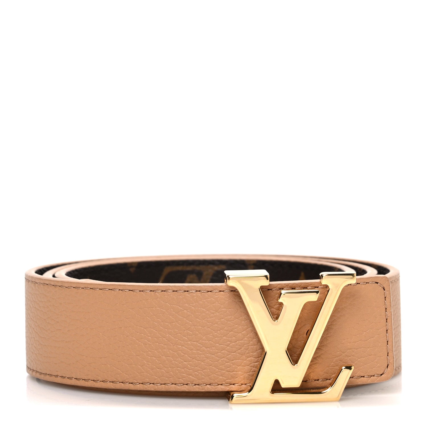 Louis Vuitton Monogram Calfskin 30mm LV Initiales Reversible Belt 85 34 Arizona 1 of 5