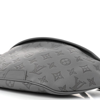 Louis Vuitton Calfskin Monogram Shadow Discovery Bumbag PM Gray 9 of 9