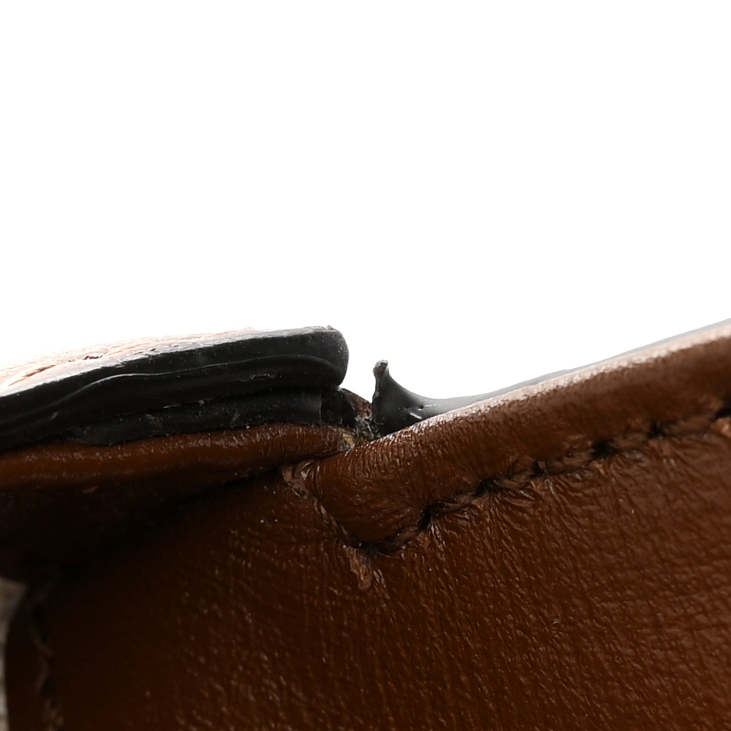 GG Supreme Monogram Azalea Calfskin Web Mini Horsebit 1955 Shoulder Bag Beige Ebony Brown Sugar