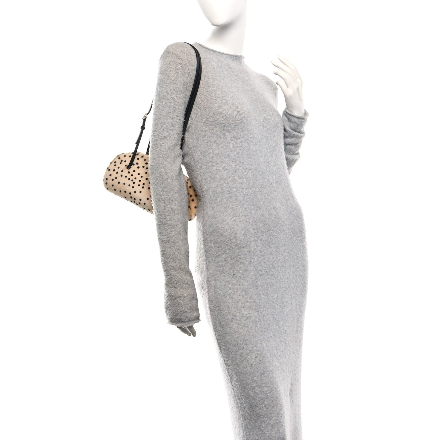 Pony Hair Cheetah Print Pretty CC Clutch With Strap Light Beige Black