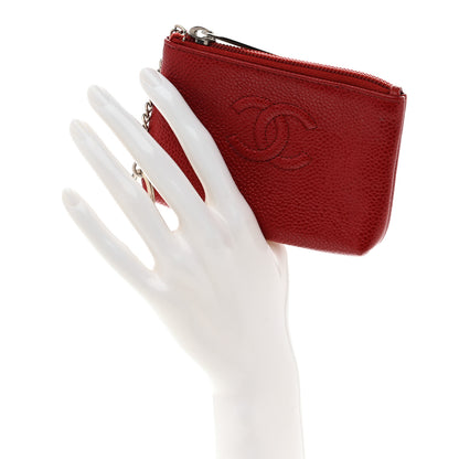 Chanel Caviar Timeless CC Key Holder Red 2 of 7
