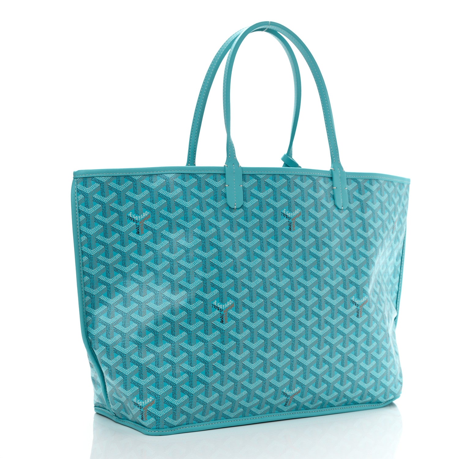 Goyard Goyardine Embroidered Flamingo Reversible Anjou PM Sky Blue 3 of 12