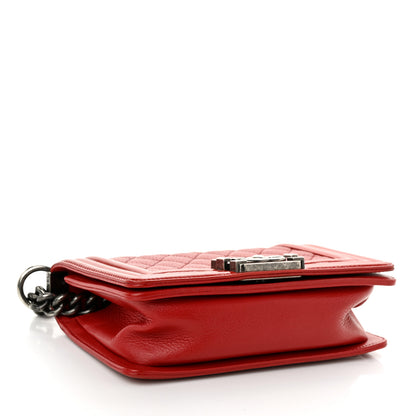 Chanel Goatskin Quilted Patent Small Duo Boy Flap Red 4 of 10