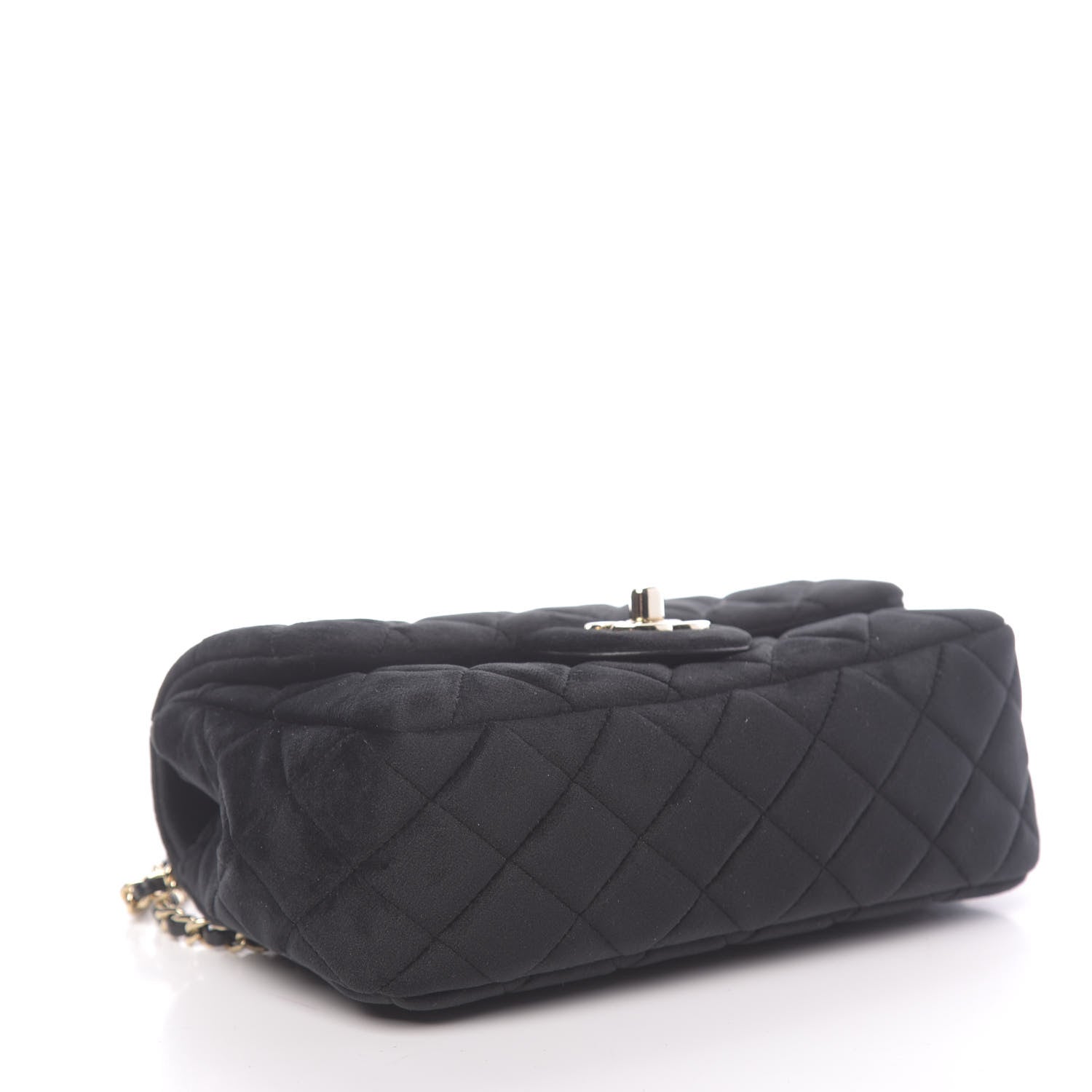 Chanel Velvet Quilted Mini Rectangular Pearl Crush Flap Black 4 of 10