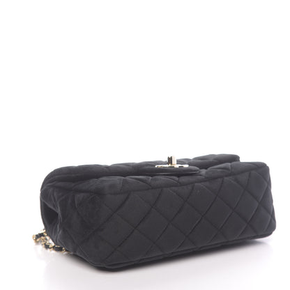 Chanel Velvet Quilted Mini Rectangular Pearl Crush Flap Black 4 of 10
