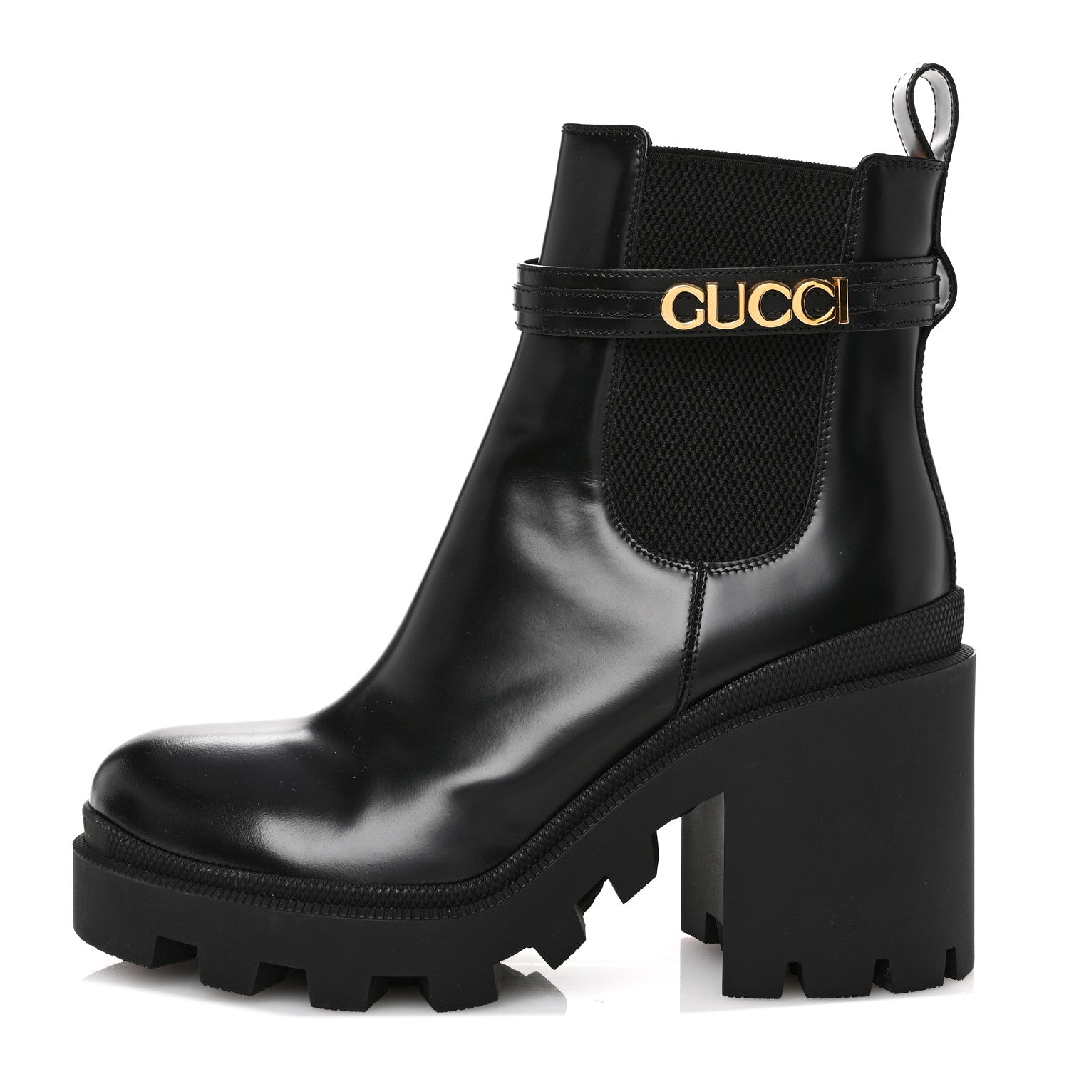 Gucci Magnum Calfskin Logo Ankle Boots 40 Black 1 of 11