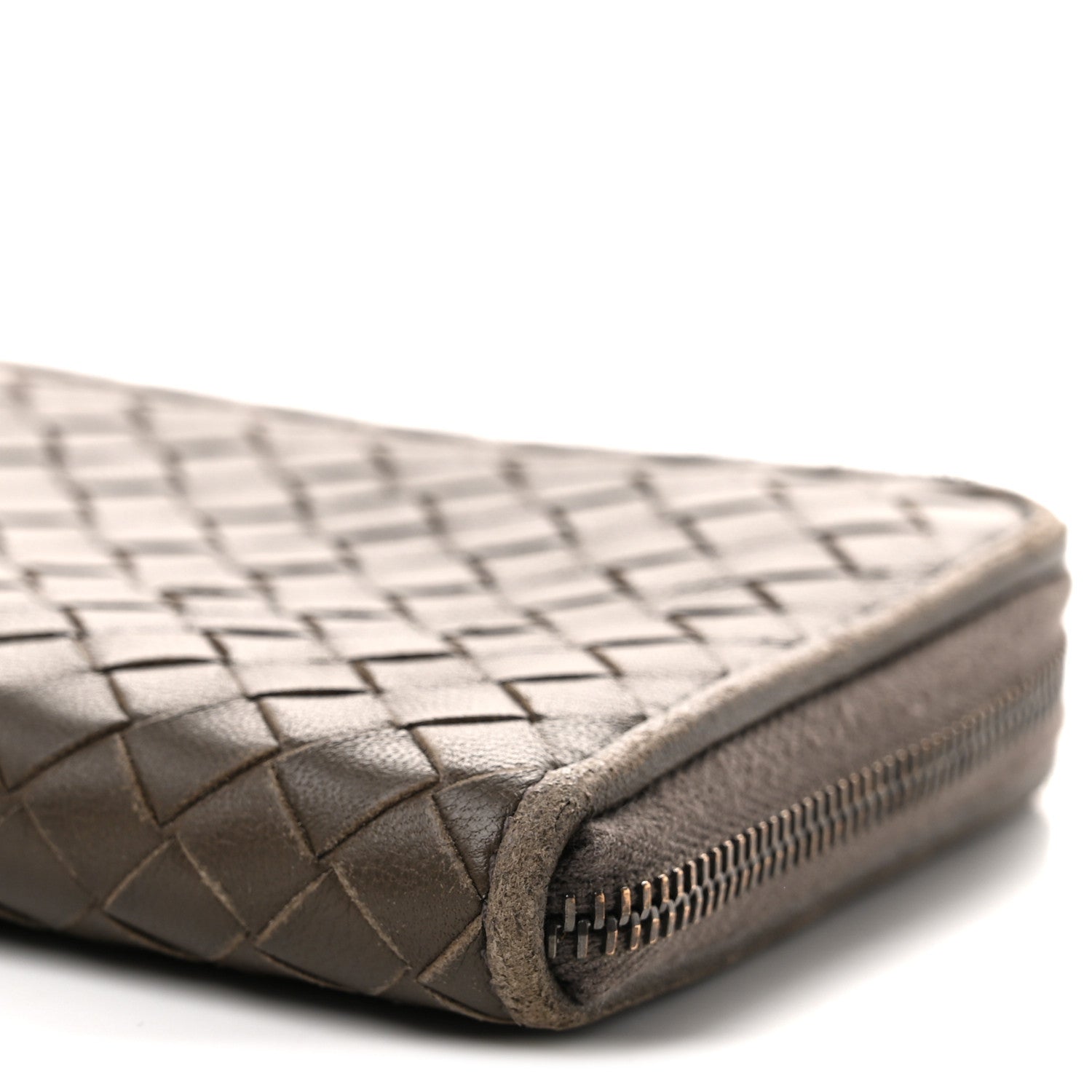 Bottega Veneta Nappa Intrecciato Zip Around Wallet Mud 10 of 10