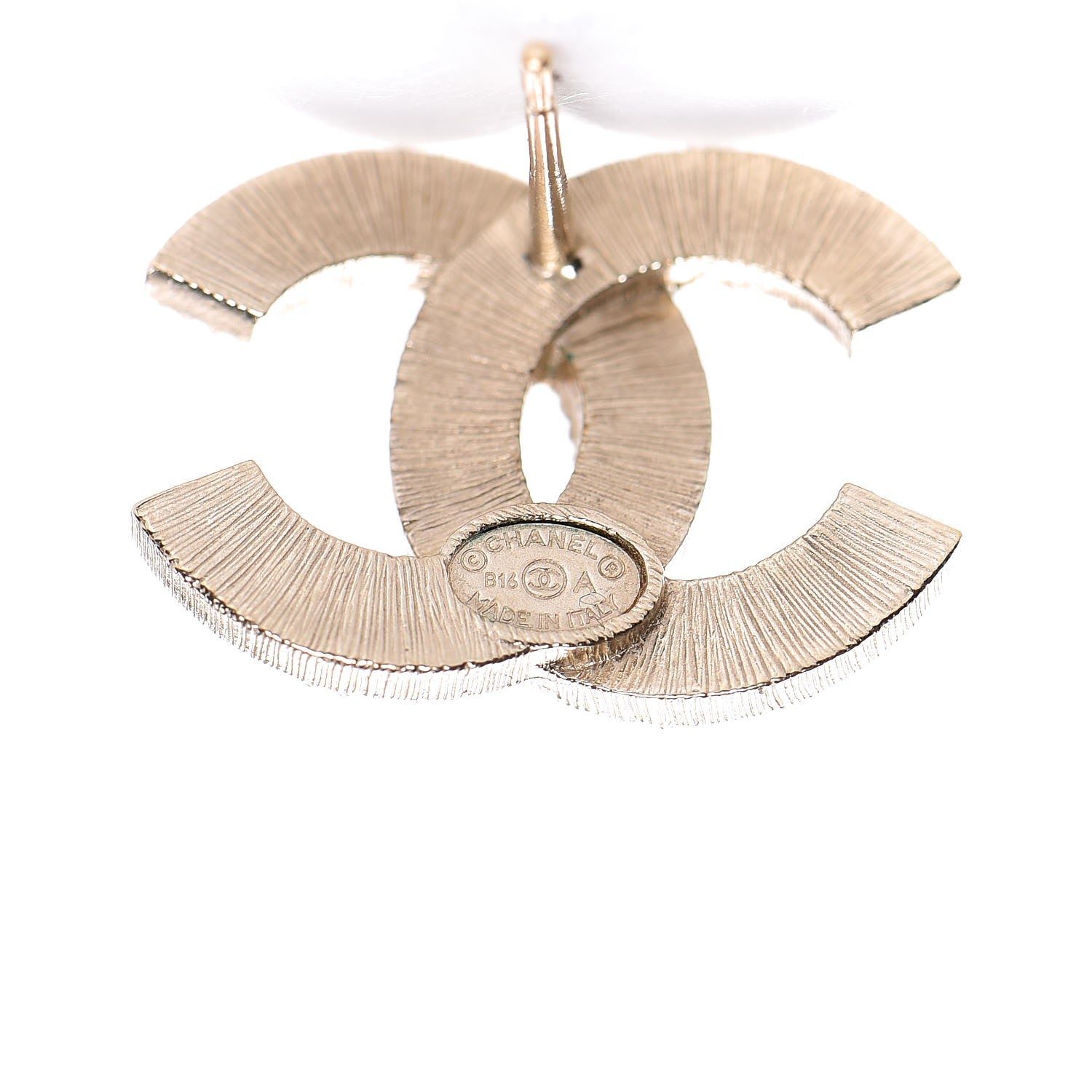 Chanel Pearl CC Earrings Gold 4 of 5