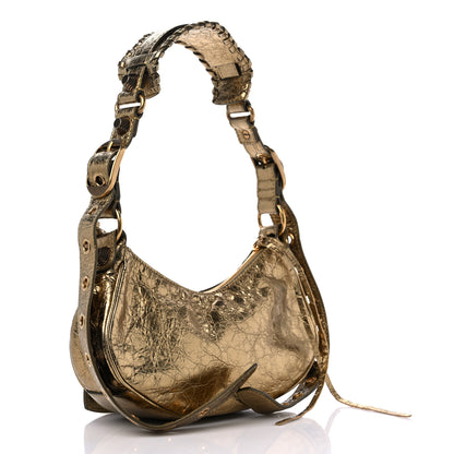 Balenciaga Metallic Agneau Arena Le Cagole Shoulder Bag XS Gold 4 of 10