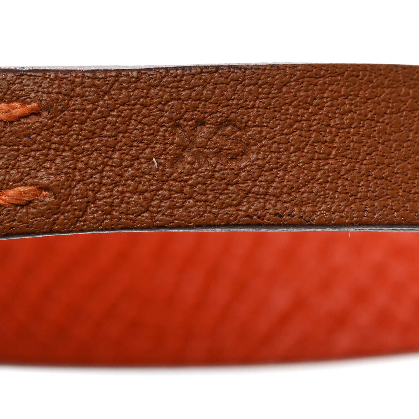 Epsom Swift Behapi Double Tour Reversible Bracelet XS Orange Gold