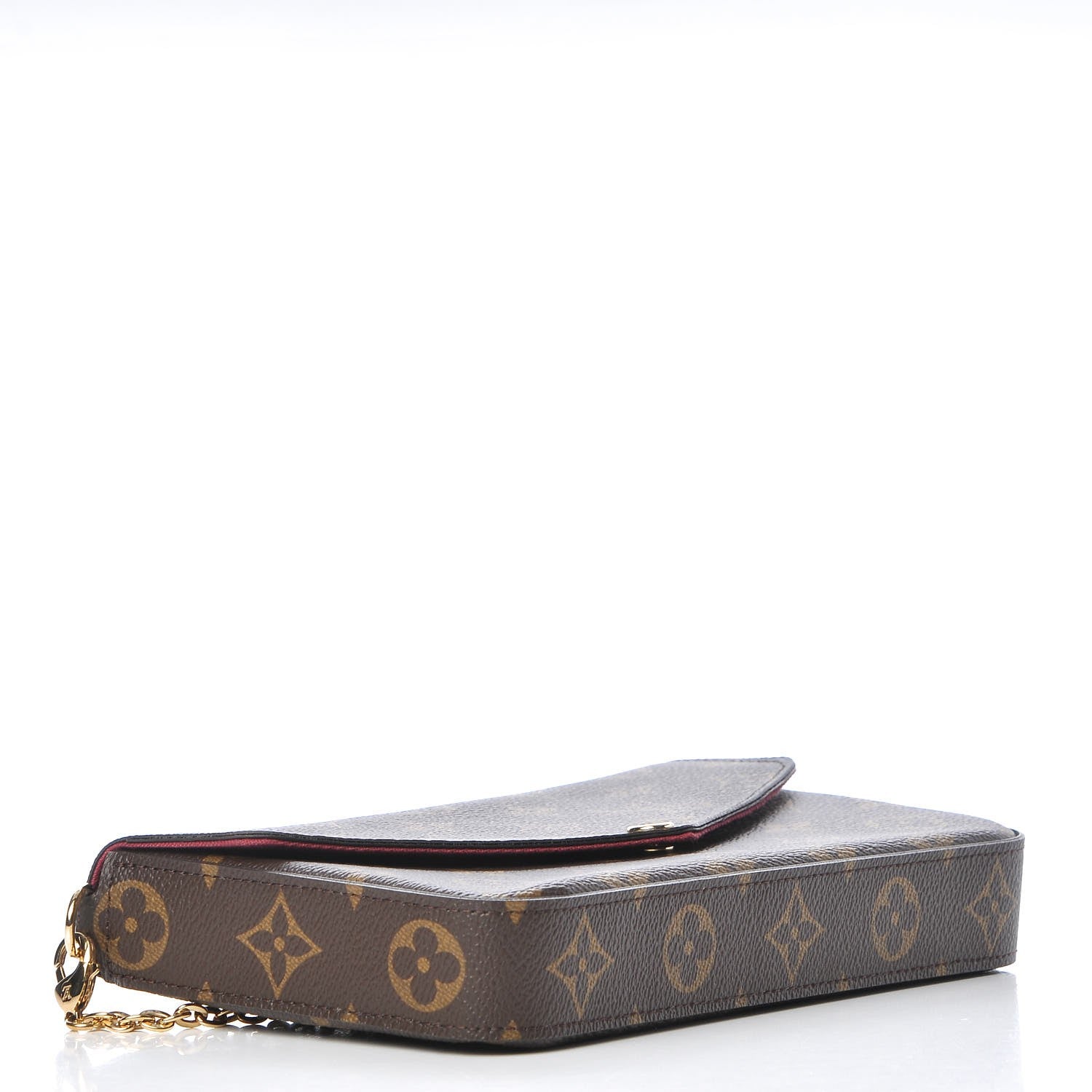 Louis Vuitton Monogram Pochette Felicie Chain Wallet Fuchsia 4 of 8