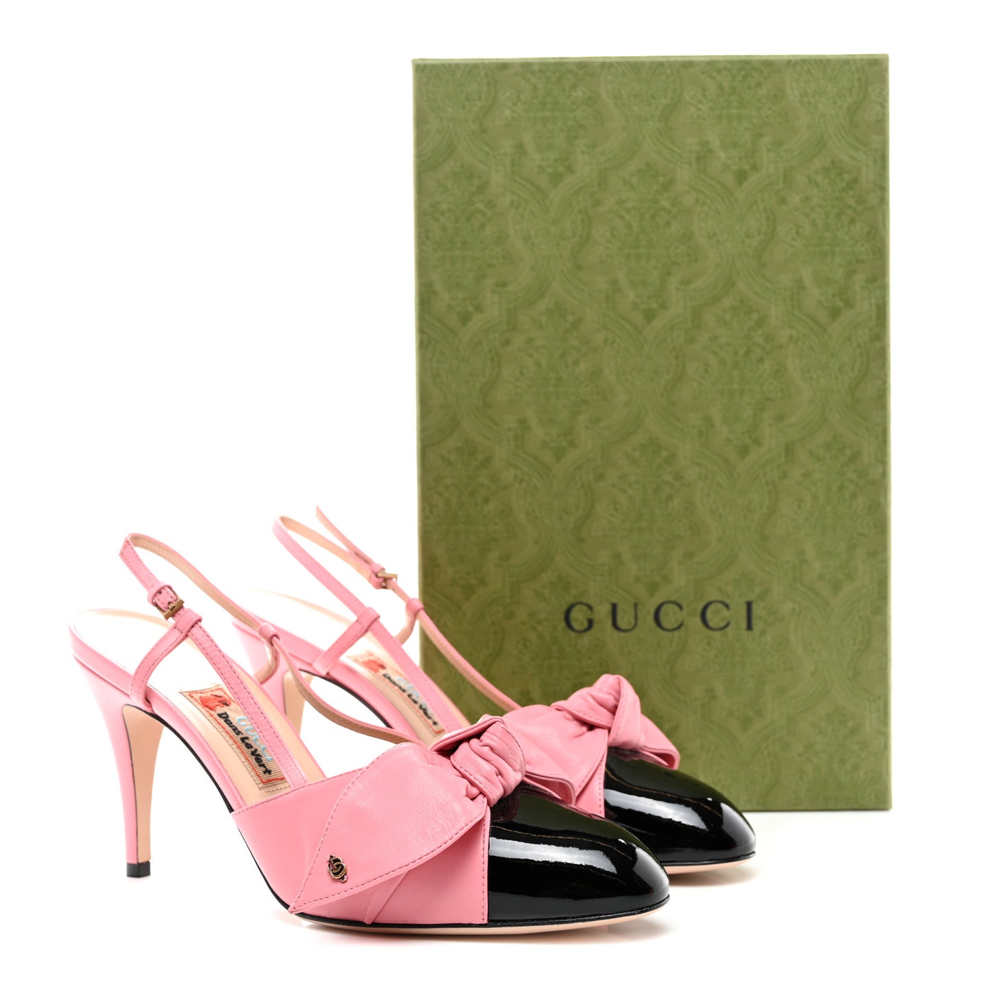 Nappa Bow Ankle Strap Platform Sandals 38.5 Butterfly Pink