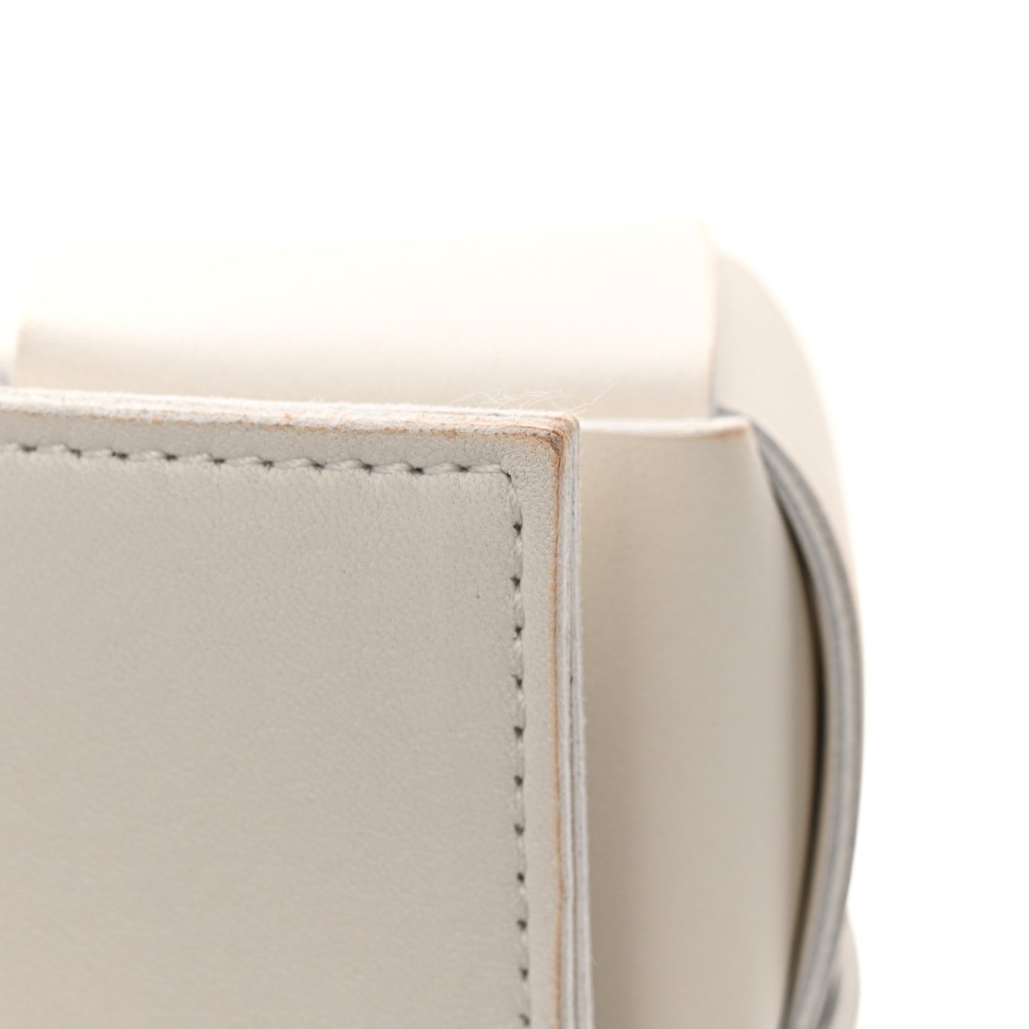 Lambskin Maxi Intrecciato Cassette Crossbody Bag White