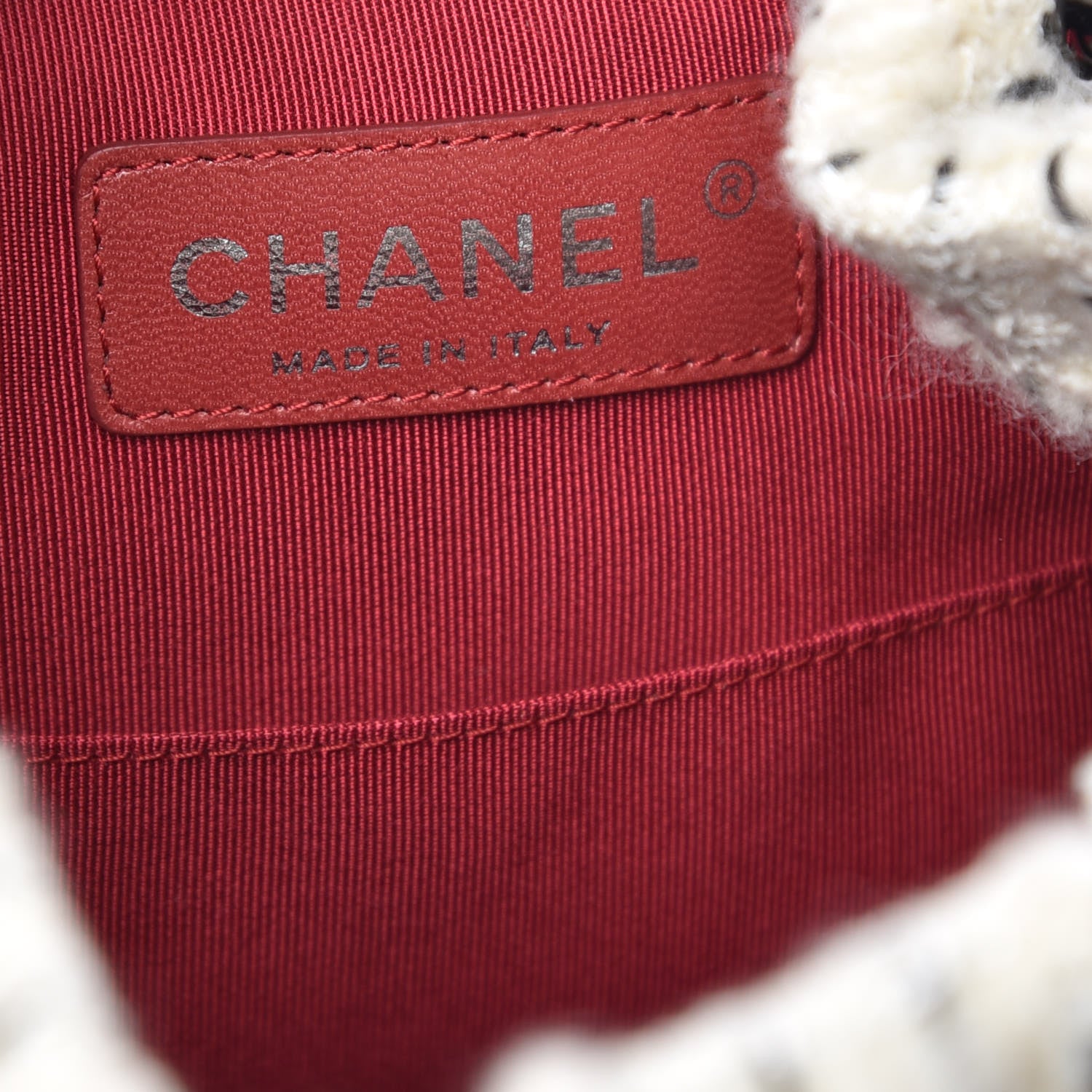 Chanel Tweed Calfskin Quilted Gabrielle Backpack Ivory 6 of 11